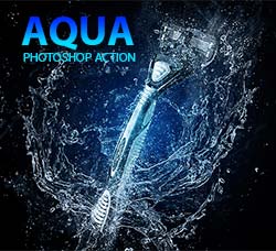 极品PS动作－水花混合：Aqua Photoshop Action